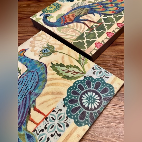 2-Piece Peacock Canvas Artwork Set - Picture 4 of 9